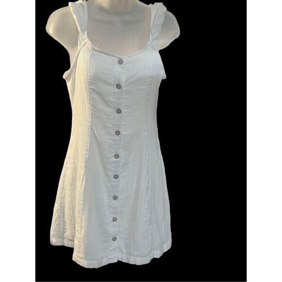 NWT Roxy sleeveless dress buttons down the front of it. Size small - Picture 1 of 12